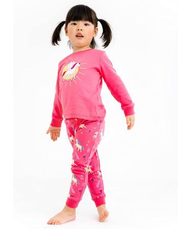 Artie Baby Girls 100% Cotton Comfort Pyjamas Set | Footless Long Sleeve Pjs for Kids 3-4 Years | 2-Piece Nightwear Outfit for 12 Months to 8 Years | Pink - Buy Online on GoSupps.com