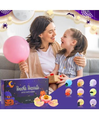 Organic Halloween Bath Bombs 8 Pack with Surprise Inside - Kids SPA Fizzies Set | Great Birthday Gift for Boys and Girls - Buy Online on GoSupps.com