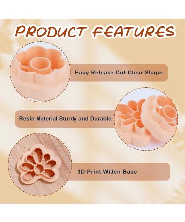 6 Shape Flower Clay Cutters Set for Jewelry Making - Geometric Polymer Clay Cutters for Embossed Flowers Earring Studs - Buy Online on GoSupps.com