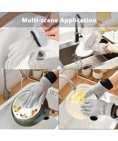 Wire Dishwashing Gloves - Reusable Thickened Waterproof Kitchen Dishwashing Gloves - Buy Online on GoSupps.com