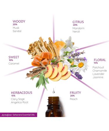 Crown Chakra Essential Oil Diffuser Blend by Aromafume | 3 x 10ml/0.33 fl oz | Sahasrara | Aromatherapy Oils for Chakra Balance | Lavender & Jasmine Extracts | Chakra Incense for Meditation, Yoga - Buy Online on GoSupps.com