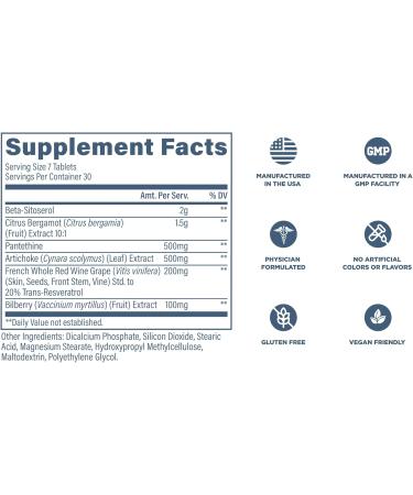 Revive MD Lipid Support Formula - Supplement Helps Maintain Healthy Cholesterol Levels Endothelial Health & Triglyceride Levels - Beta Sitosterol Citrus Bergamot & Pantethine (30 Servings) - Buy Online on GoSupps.com