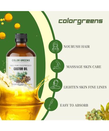 Colorgreens Rich & Pure Castor Oil 16oz - Deep Moisturizing Body Face & Hair Oil for All Hair Types | Enhance Your Beauty Routine - Buy Online on GoSupps.com