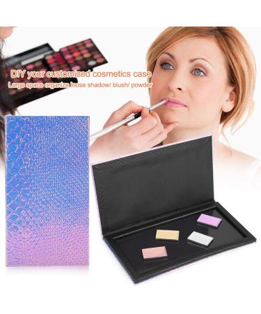 Magnetic Make-Up Palette with Mirror | Empty Storage Box & 20 Metal Stickers - Holographic Mermaid Style - Buy Online on GoSupps.com