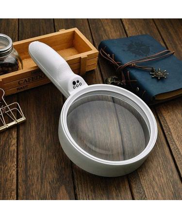 Magnifying Glass Large Diameter Handheld Magnifying Glass with 3 LED Lights 1 Purple Light- 150mm Diameter-6x Distortion-Free Lens for Seniors Magnifier - Buy Online on GoSupps.com