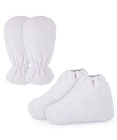Gants Paraffine cire pour les mains et les pieds Segbeauty Grandes Paraffine chauffants SPA moufles Liners pieds gants et chaussettes pour Hot Wax Hand Therapy Wax Th rmal Therabath chaud machine L Blanc