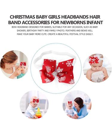FRCOLOR 2pcs Christmas Baby Girl Headbands - Snowflake Bow-knot Hair Accessories for Infants and Toddlers - Buy Online on GoSupps.com