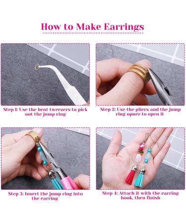 Earring Hooks Kit - 1400pcs with Ear Ring Hooks, Jump Rings, Earring Backs, Pliers - Jewelry Making Supplies - Buy Online on GoSupps.com