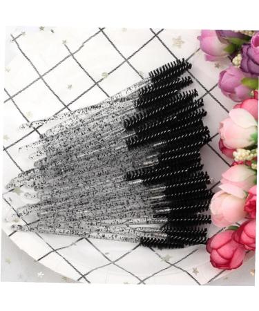 100pcs Crystal Eye Brush Brush Mascara Wands Eye Applicator Brush for Eyelashes Extensions Eye Makeup Kit Tool Spoolies - Buy Online on GoSupps.com