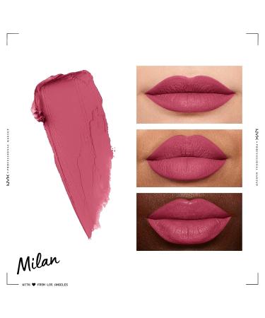 NYX Matte Lip Cream Milan - Dark Pink-Brown Liquid Lipstick 0.27 Fl Oz - Buy Online on GoSupps.com