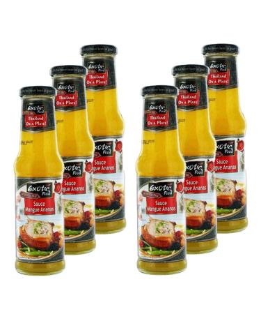 Exotic Food Set of 6 Pineapple Mango Sauces 250 ml Bottles