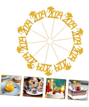 ERINGOGO 10pcs Graduation Cap Appetizer Pick Graduation Party Cupcake Toppers 2024 Appetizer Picks Graduation Party Decorations 2024 Graduation Cupcake Picks Wood The Banner Paper Cup - Buy Online on GoSupps.com
