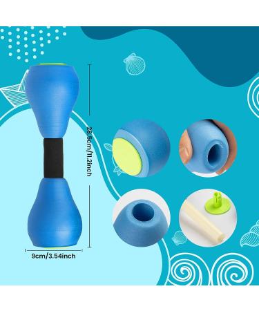 SDUSEIO 1 Pair Aquatic Exercise Dumbbells - Water Aerobics Foam Dumbbells for Pool Resistance Training - Blue (2 Pieces) - Buy Online on GoSupps.com