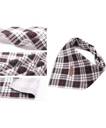 Shop Lionet Paws Black Checkered Dog Bandana for Small Medium & Large Dogs | Triangle Headscarf & Hill Towel - 1 Pack - Buy Online on GoSupps.com