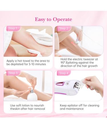  pilateur facial lisse pour femme - pilateur lisse pour le visage le bikini les jambes les bras Rose-1003-8 - Buy Online on GoSupps.com