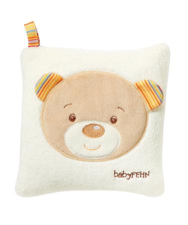 Fehn 160932 Teddy Cherry Stone Pillow Hot and Cold Pillow with Cute Teddy Applique For Babies and Toddlers from Newborns Upwards Measures: 16 x 16 cm Rainbow Teddy