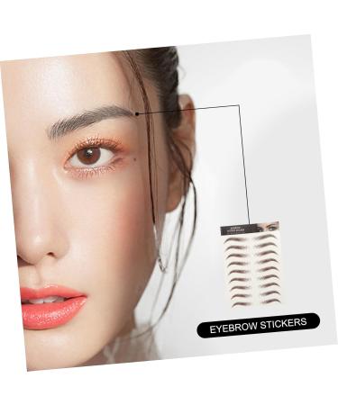 Mikinona 9 Sheets Waterproof Eyebrow Stickers Eyebrow Stickers Waterproof Brown False Eyebrows Cosmetics Hair 21x14.7cm Brown - Buy Online on GoSupps.com