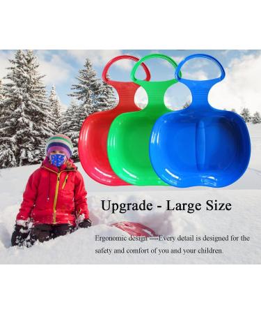 Femont Ski Scooter Snow Sled Board for Outdoor Sports - Cold-Resistant Snowboard Sleigh Kick-Scooter with Strength Handle - Winter Toys for Snow Grass Sand Sliding - 3 PCS - Buy Online on GoSupps.com