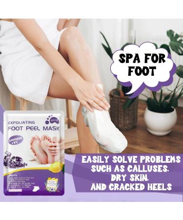 12 Pairs Foot Peel Mask - Baby Soft Skin Cracked Heels & Callus Care - Lavender & Aloe Vera - Exfoliating Foot Care for Men & Women - Buy Online on GoSupps.com