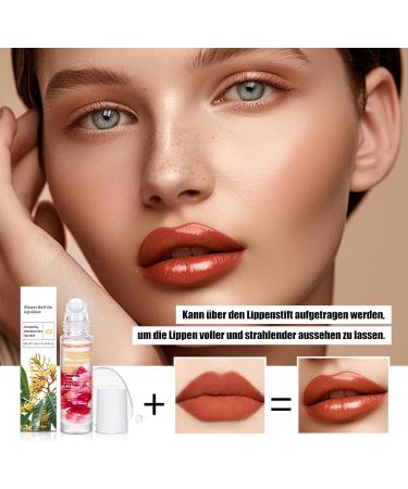 EONFAVE Roll up Flower Lip Gloss colorless lip oil transparent watermelon moisturizing lip oil hydrating jelly lip gloss for longlasting nourishing lips Juicy Fruity Lip Glow Oil - Buy Online on GoSupps.com