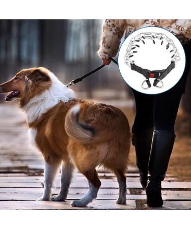 Dog Training Collar Metal Choke Chain for Dog Adjustable Durable Thick Prong Collars Dogs Anti Bark Collars for Large Medium Small Dogs Outdoor Trainings - Buy Online on GoSupps.com