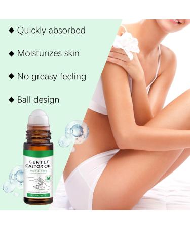 ARCHIDATE Organic Castor Oil Roll on for Body and Face 2Pcs Castor Oil Stick Organic Cold Pressed Promote Hair and Eyelash Growth Moisturize & Nourish Skin Fast Absorbing Non-Greasy - Buy Online on GoSupps.com