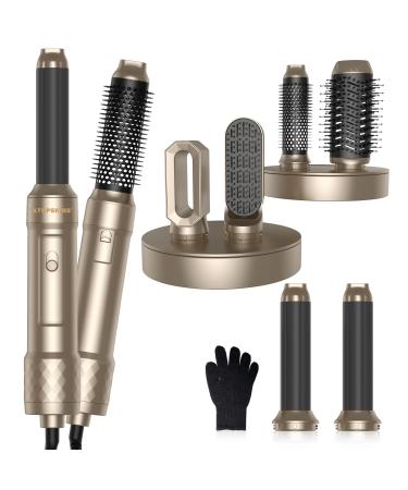 Hairstyler Set Airstyler Warm air brush Set 6 in 1 Air Styler Thermal Brush Hair dryer Set Negative Ionen Hairstyler with F hn Rundbr st hn F hnbrush Gold Gold - Buy Online on GoSupps.com