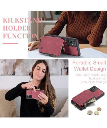 Buy Soonic Leather Protective Cover for Samsung Galaxy A34 5G - Magnetic Wallet Case with Card & Coin Compartments Folding Design Red - Buy Online on GoSupps.com