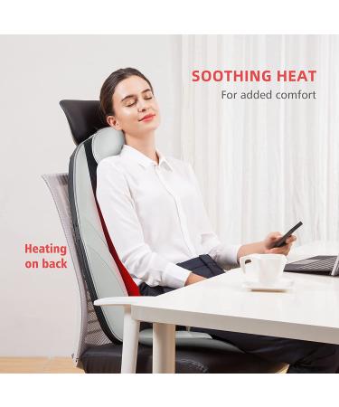 Snailax Shiatsu Massage Cushion with Heat - White | Home Office Seat Massager - Buy Online on GoSupps.com