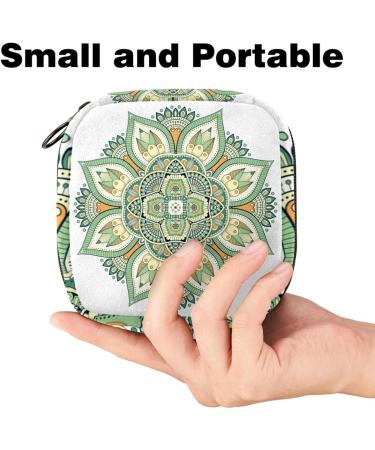 Portable Women's Menstrual Cup Bags - multicolored Binding-Storage Bags for Teen Girls | Eco-Friendly Feminine Insert Pockets with Mandala Flower Pattern - Buy Online on GoSupps.com