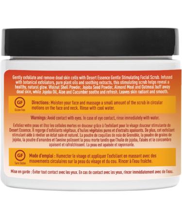 Desert Essence Juice Stimulating Facial Scrub with Jojoba Oil & Almond Bran - 120ml | Exfoliating Skincare for All Skin Types - International Shipping Available - Buy Online on GoSupps.com