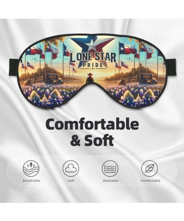 Double-Sided Eye Mask | Texas-Pride-Star Unisex Night Sleep Shade Cover | Comfortable Sleep Mask for Travel & Home - Buy Online on GoSupps.com
