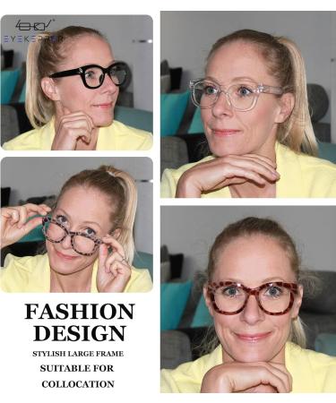 Eyekepper Large Frame Bifocal Reading Glasses for Women - Oversize Grey Tortoise +2.50 Readers - Buy Online on GoSupps.com