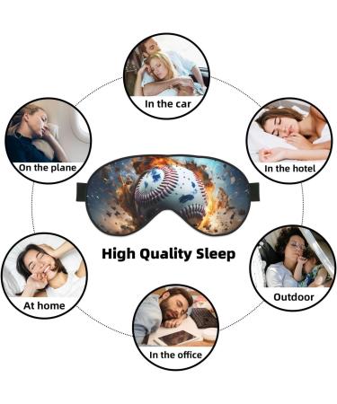 Hot Baseball Soft Eye Mask - Unisex Comfortable & Breathable for Deep Sleep | Ideal for Daily Rest - Black - Buy Online on GoSupps.com