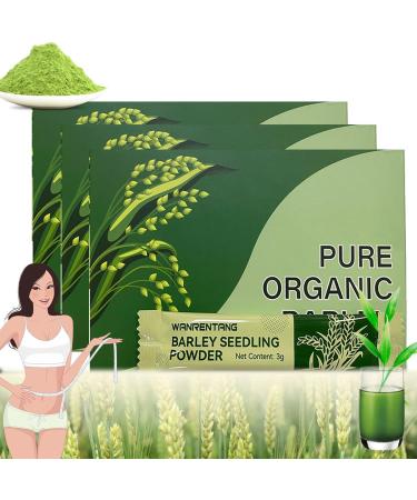 Naveta Pure Organic Barley Grass Powder - Barley Grass Juice Powder - Naveta Barley Grass Powder Organic for Women and Men Vegan Friendly (3 boxes)