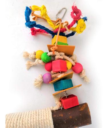 HPiano Parrot Toys - Natural Wood Bird Swings & Chewing Accessories for Parrots | Colorful Hanging Toys - Buy Online on GoSupps.com