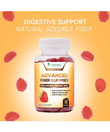 Daily Prebiotic Fiber Gummies for Adults - 60 Count - Digestive Health Support for Men and Women - Natural Dietary Supplement - Buy Online on GoSupps.com