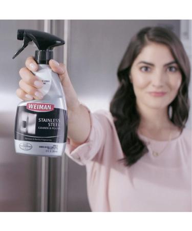 Weiman Stainless Steel Cleaner and Polish - Streak-Free Shine for Appliances and BBQ Grills - 22 fl. oz - Buy Online on GoSupps.com