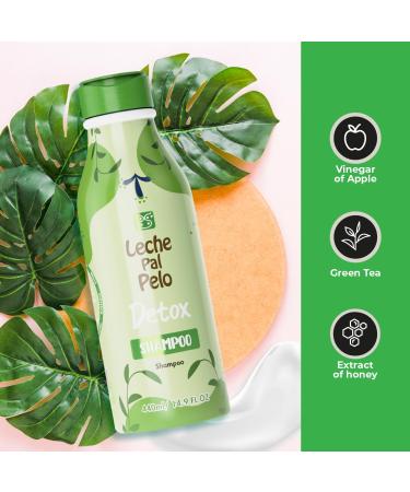 Leche Pal Pelo Detox Shampoo - Apple Cider Vinegar & Honey Infused | pH Balanced Hair Transformation | Moisture & Shine Repair - 14.9 oz - Buy Online on GoSupps.com