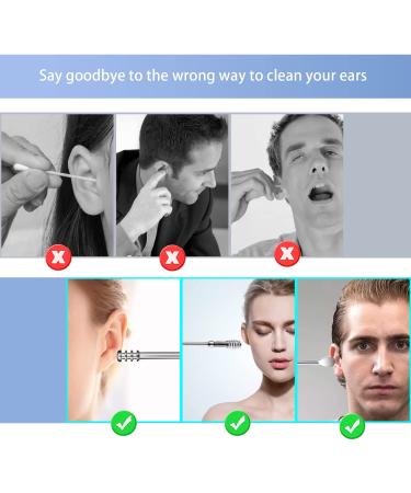 Stainless Steel Ear Wax Removal Tool Set - 6Pcs Ear Cleaning Kit for Family & Adults - Buy Online on GoSupps.com