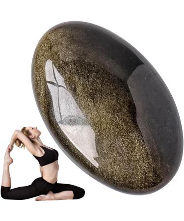 Obsidian Crystal | Meditation Reiki Energy Stone - Natural Tumbled Polished Crystals Stones Tiger Eye Oval Palm Pocket Stones Meditation Reiki Energy Stone - Buy Online on GoSupps.com