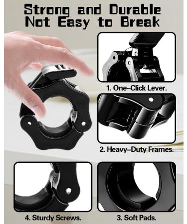 Carreuty 6 StK 30mm Dumbbell Closures - Quick Lock Barbell Clamps for Weightlifting & Fitness Training - Buy Online on GoSupps.com