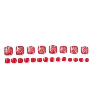 Brishow Artificial Toenails - 24pcs Acrylic Stick-On False Nails for Women & Girls | International Shipping Available - Buy Online on GoSupps.com