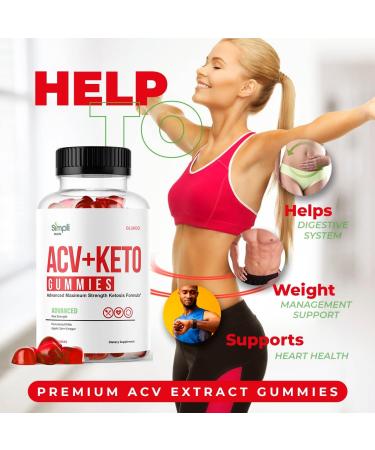 Alapor Simpli Health ACV Keto Gummies - 30 Days Supply of Simpli Health ACV Plus Ketones Gummies for Maximum Ketosis Support - Buy Online on GoSupps.com