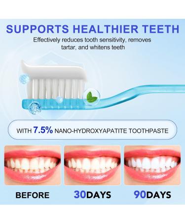 Nano Hydroxyapatite Toothpaste Hydroxyapatite Toothpaste 7.5% for Enamel Protection and Tooth Strengthening White Tooth Repair Sensitive Teeth Gentle Mint Daily Use for Oral Health - 4.23oz - Buy Online on GoSupps.com