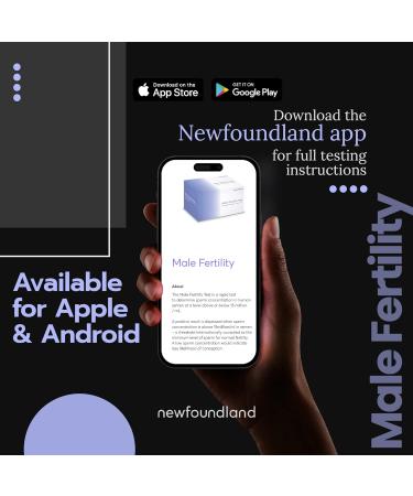 Newfoundland Male Fertility Test - CE & MHRA Certified, Simple Home Use, Results in 5 Minutes - Buy Online on GoSupps.com