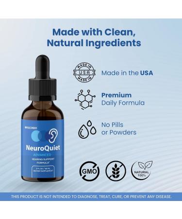 (2 Pack) NeuroQuiet Drops - Official NeuroQuiet Daily Hearing Support All Natural Clean Liquid Advanced Formula for Ear Health Auditory Clarity & Inner Ear Balance Reviews 2 Bottles - Buy Online on GoSupps.com