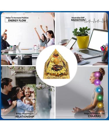 Leo Zodiac Tiger Eye Orgone Pyramid for Meditation and Stress Relief - Buy Online on GoSupps.com