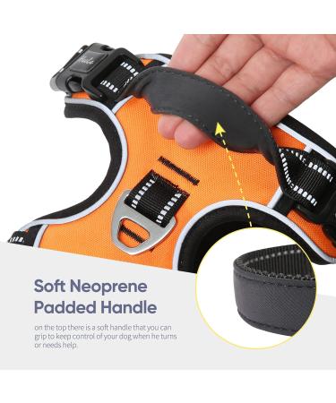 Buy Heele No-Pull Dog Harness & Large Dog Crockery - Softly Breathable Adjustable Reflective Dishes in XL University Orange - Buy Online on GoSupps.com