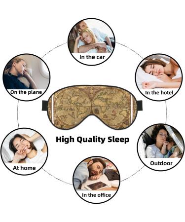 World Map Sleep Mask | Adjustable Double-Sided Eye Covers for Perfect Shading & Eye Edema Relief | Soft & Comfortable Travel Accessory - Buy Online on GoSupps.com